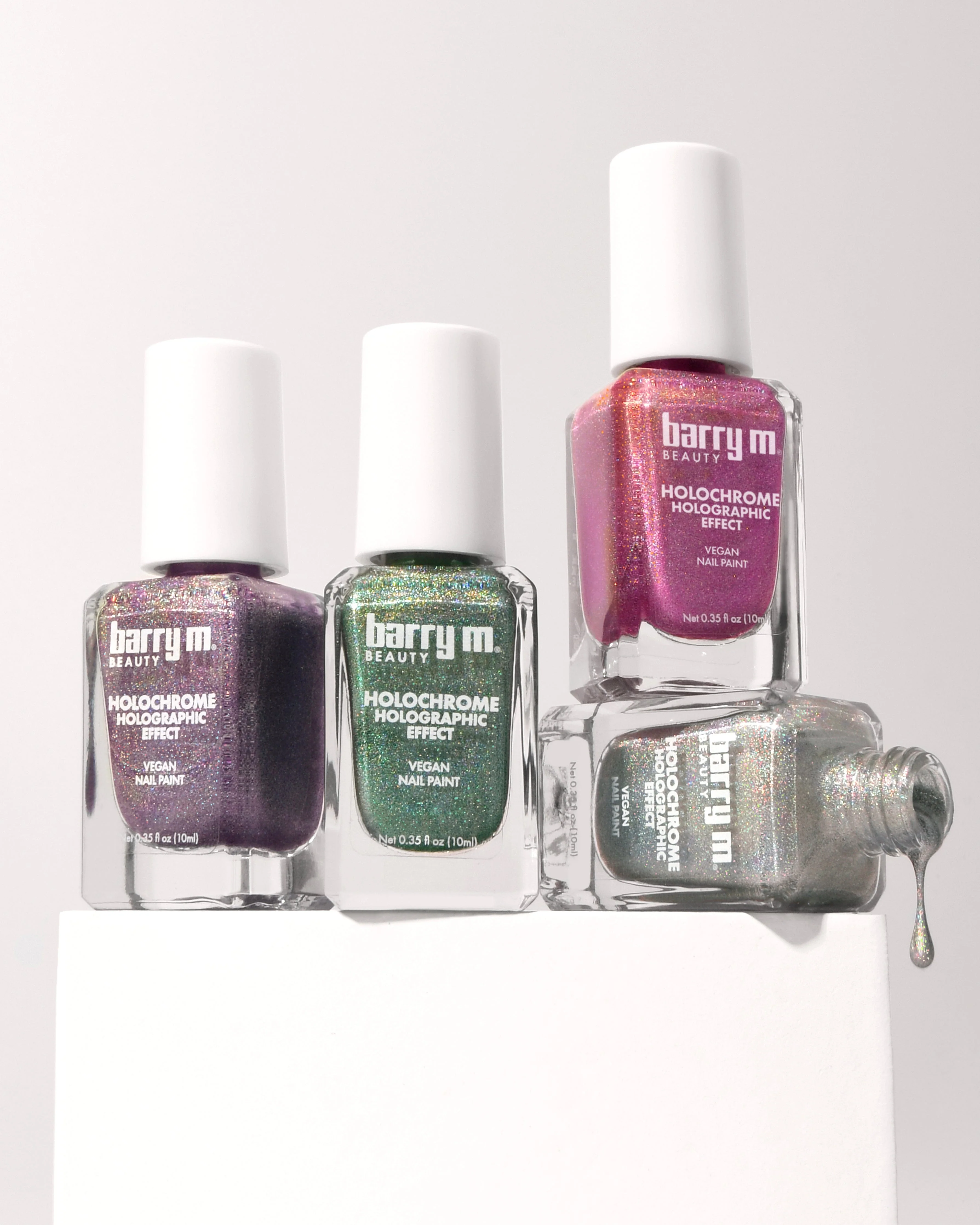 Holochrome Holographic Nail Paint | Pixie Pink - Image 4