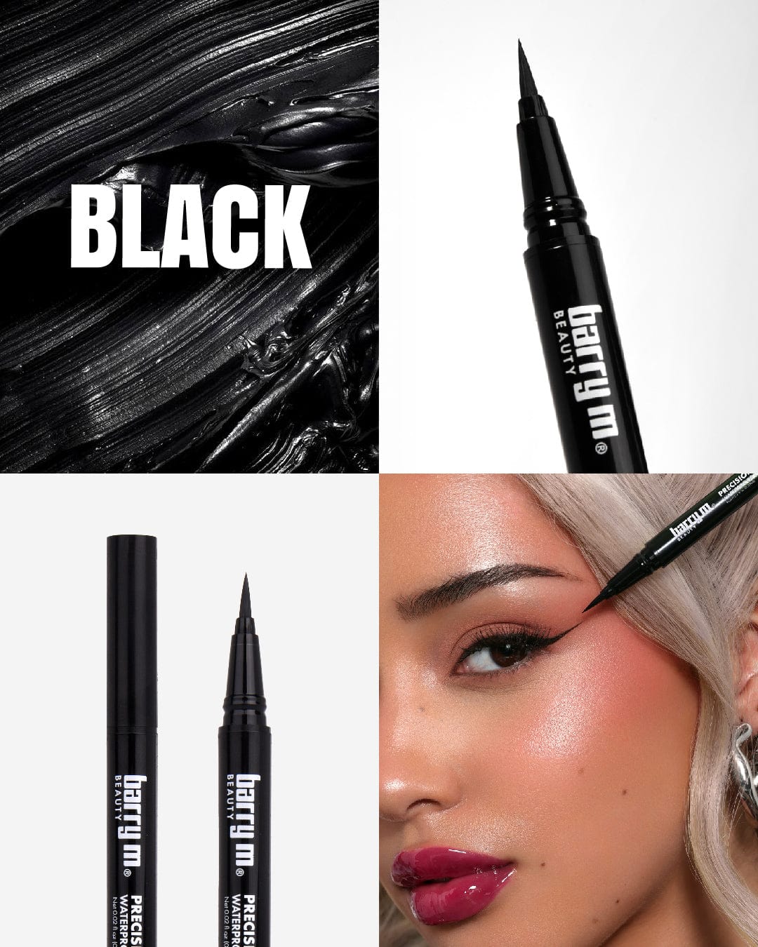 Precision Liquid Liner Waterproof Brush Tip Pen | Black - Image 8